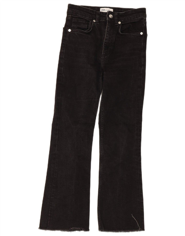 Jeans svasati da donna Zara EU 36 XS W26 L25 cotone nero