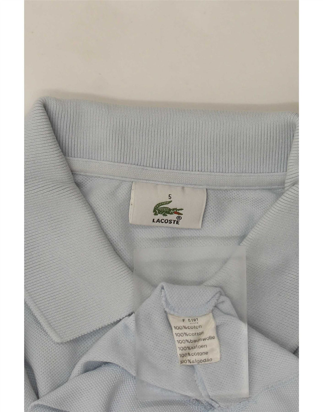 Polo da uomo Lacoste taglia 5 grande in cotone blu