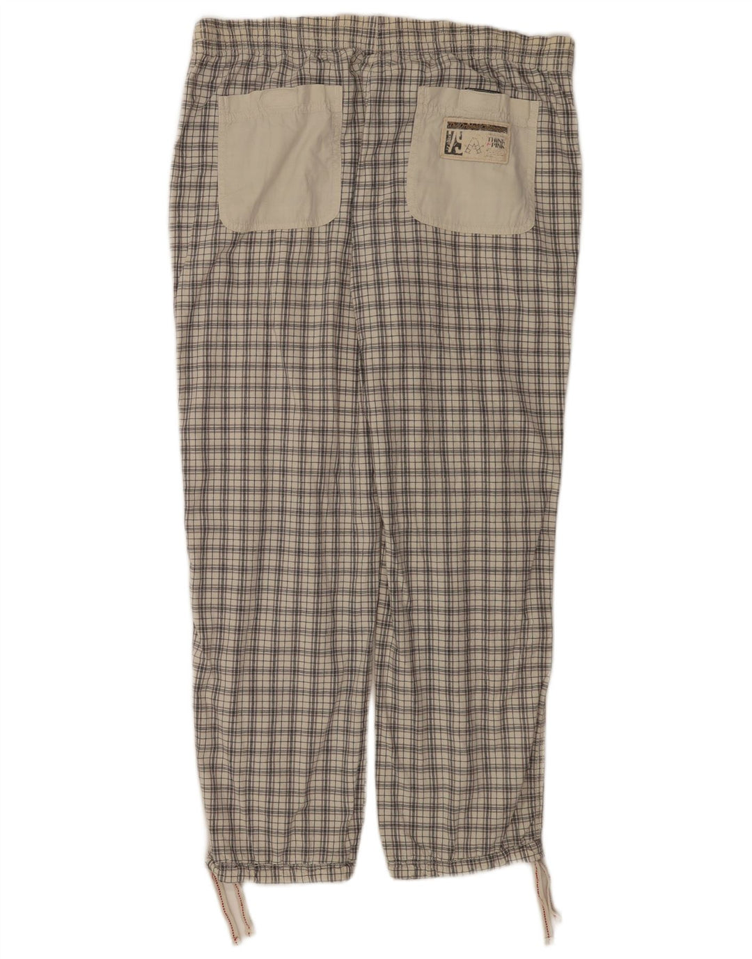 Pantaloni da jogging da uomo Think Pink grandi W36 L28 a quadri grigi