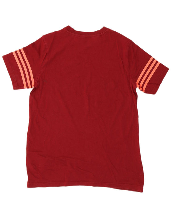 Maglietta grafica Adidas Regular da ragazzo, 14-15 anni, in cotone bordeaux