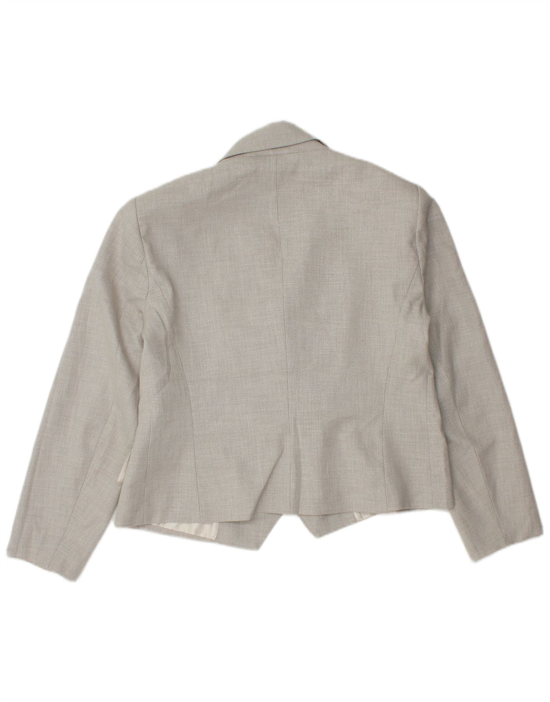 Giacca blazer doppiopetto corta da donna Zara UK 18 XL poliestere grigio