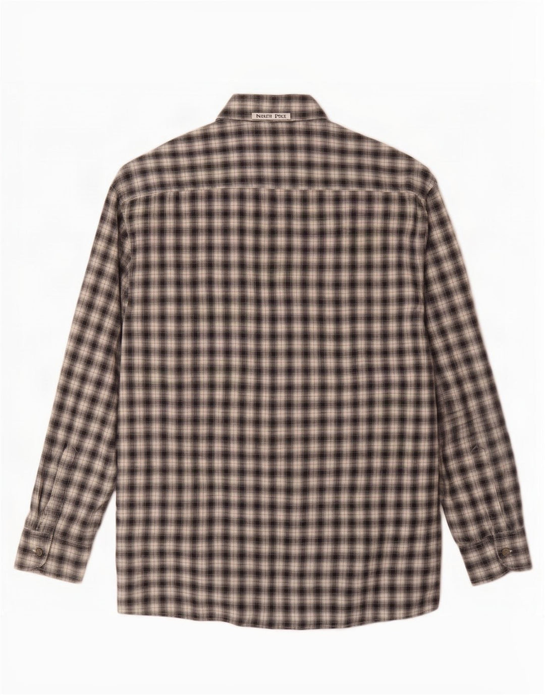 Camicia in flanella da uomo North Pole XL a quadri neri