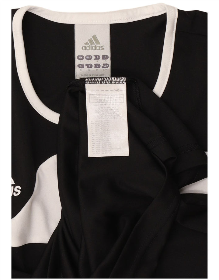 T-shirt Adidas Climalite da uomo, piccola, in poliestere color block nero