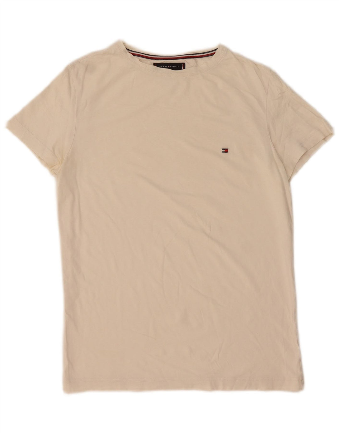 TOMMY HILFIGER T-shirt da uomo Top piccola bianco sporco