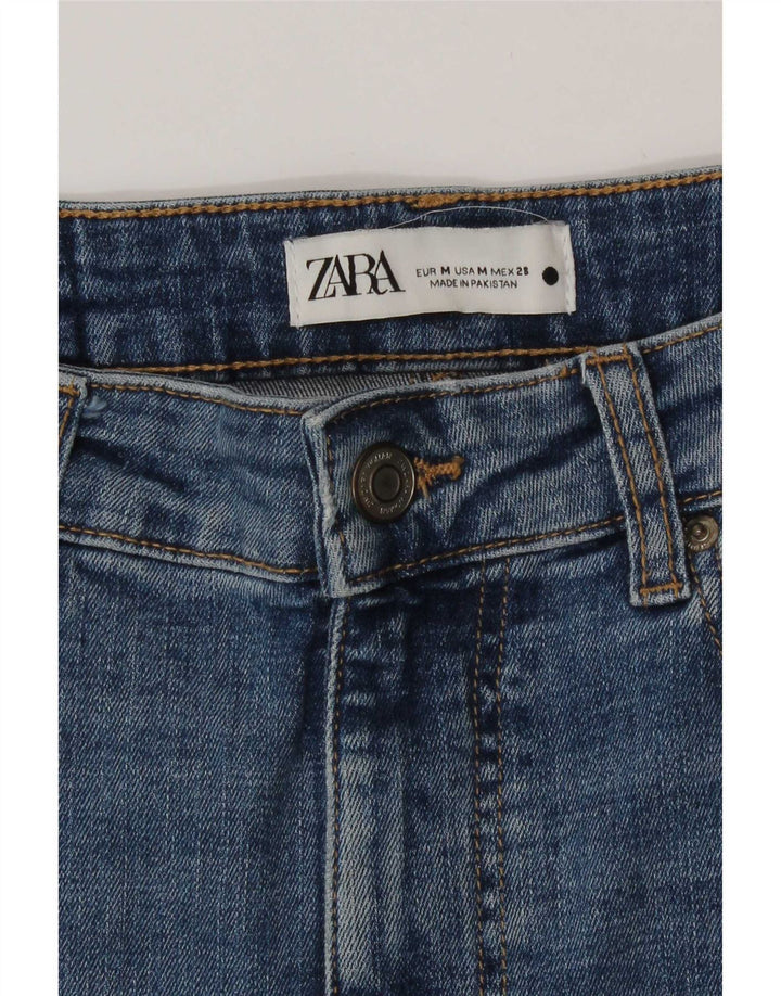 Gonna di jeans a vita alta maxi da donna Zara media W28 blu