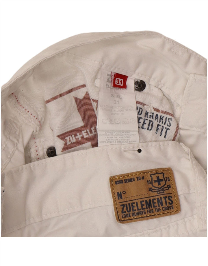 Jeans dritti elasticizzati da donna Zu Elements W31 L27 cotone bianco