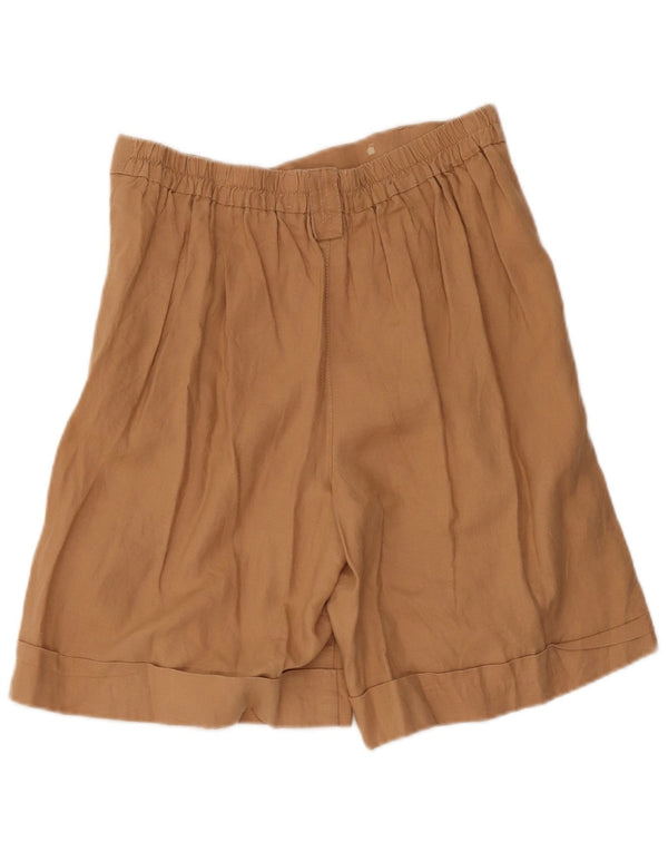 Pantaloncini casual con pegged da donna Benetton medi W32 Lino beige