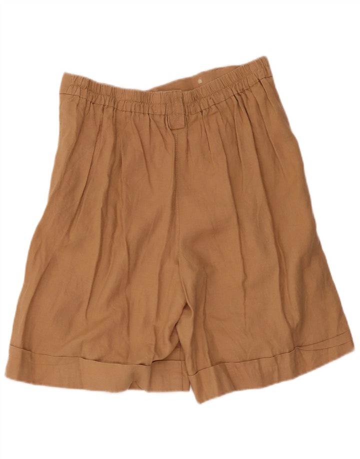 Pantaloncini casual con pegged da donna Benetton medi W32 Lino beige