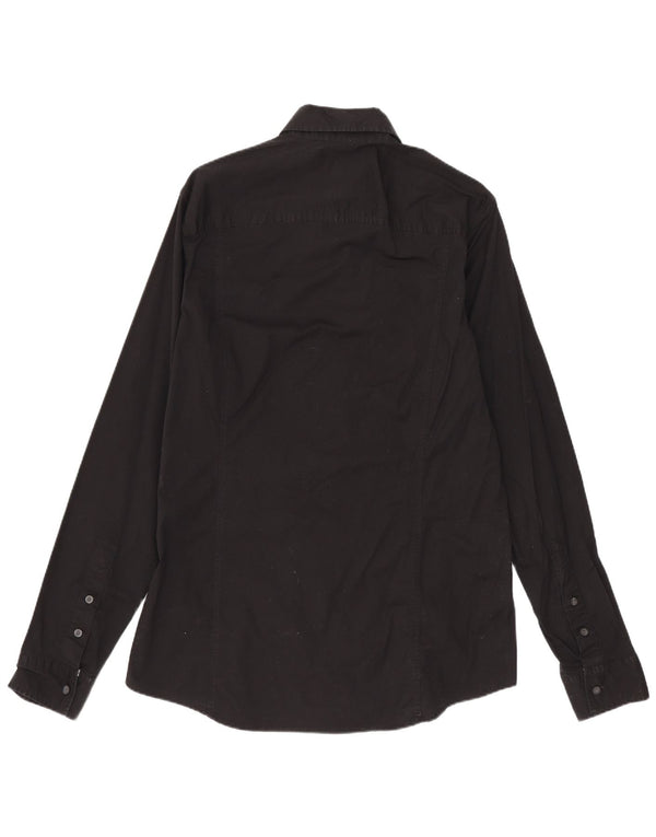Camicia da uomo Calvin Klein Jeans in cotone nero medio