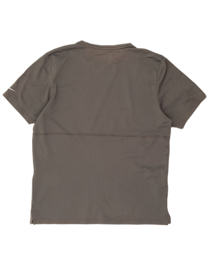 T-shirt grafica Nike Dri Fit da uomo in poliestere grigio medio