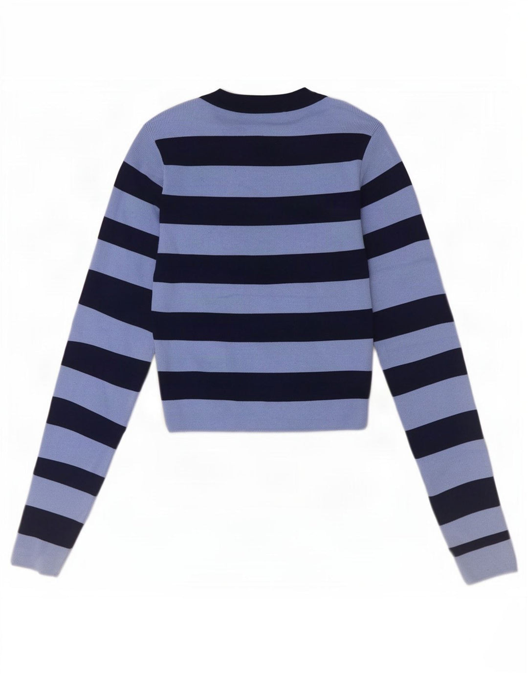Top corto da donna Zara a maniche lunghe UK 8 piccolo a righe blu