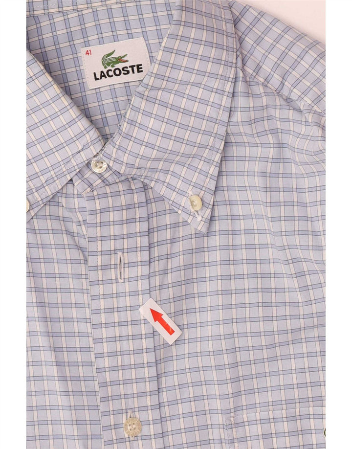 Camicia da uomo Lacoste taglia 41 grande cotone scozzese blu
