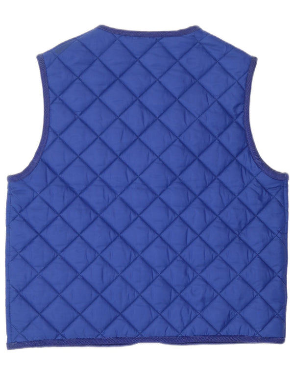 Gilet trapuntato da donna Benetton UK 18 XL blu poliammide