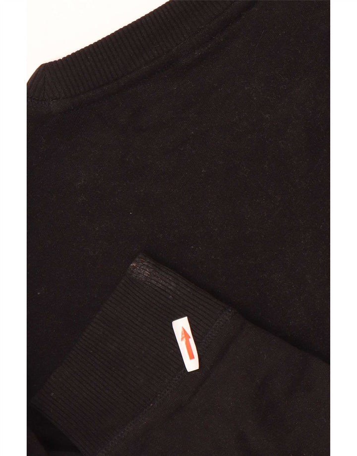 Hugo Boss Felpa grafica da uomo Maglione grande cotone nero