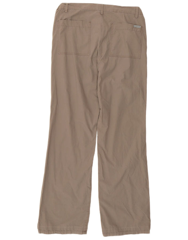 CALVIN KLEIN Pantaloni chino dritti da donna W30 L31 cotone grigio