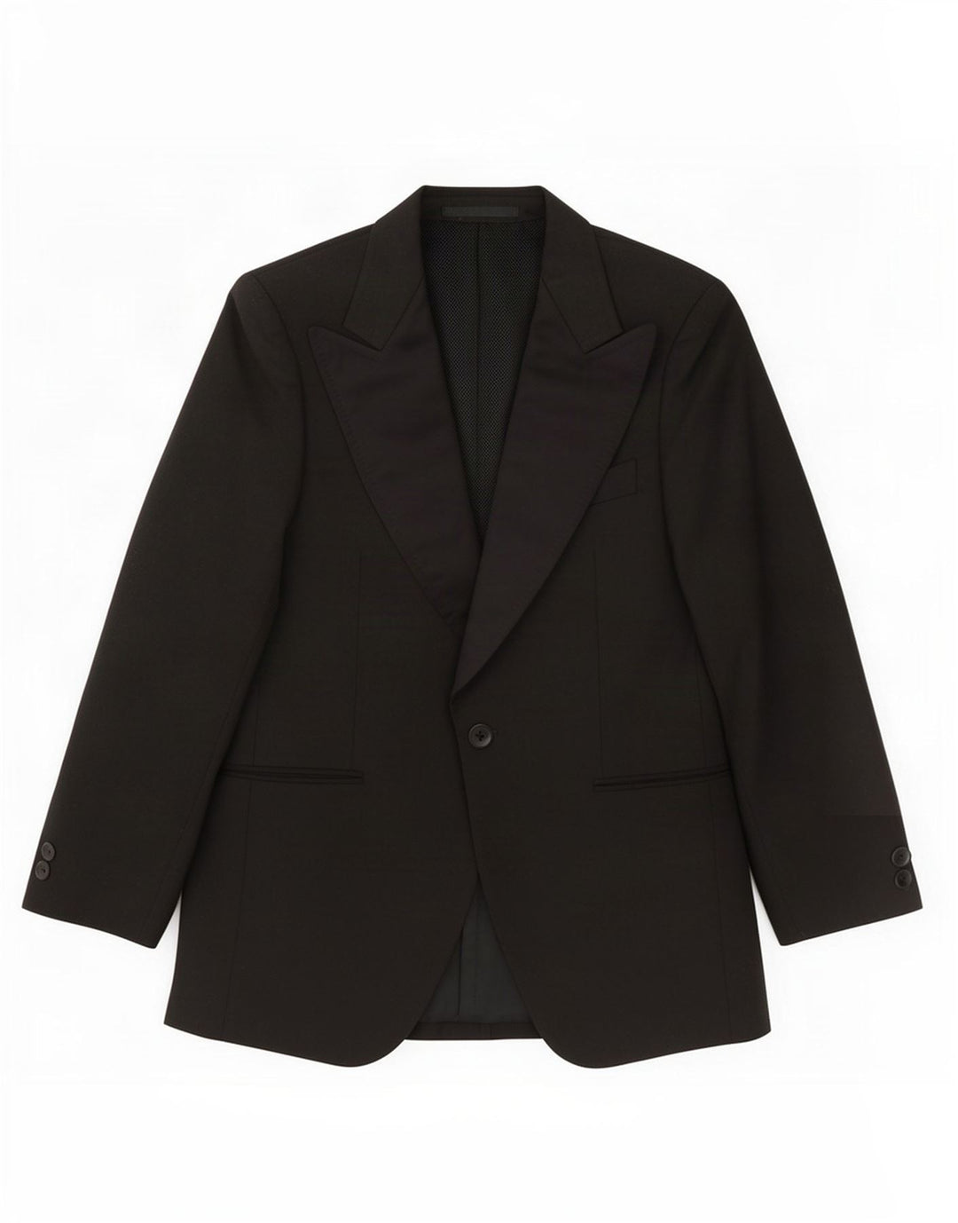 Giacca blazer da uomo a 1 bottone Junge Mode IT 50 grande poliestere nero