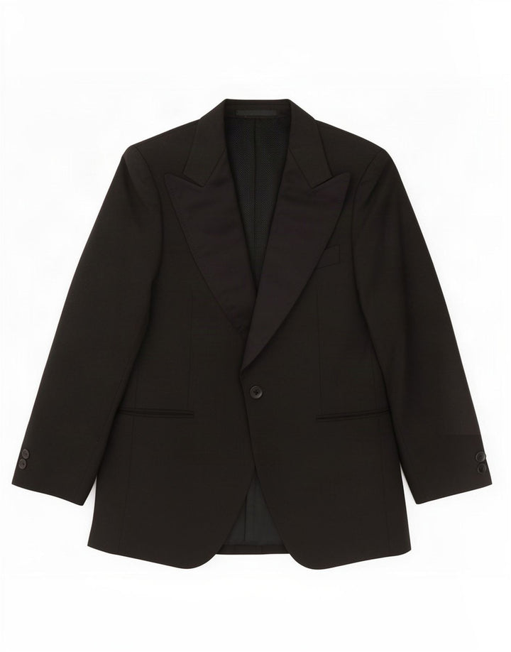 Giacca blazer da uomo a 1 bottone Junge Mode IT 50 grande poliestere nero