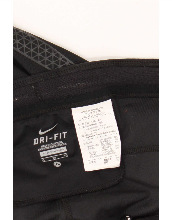 Leggings Nike Dri Fit Capri da donna XL in poliestere nero sportivo