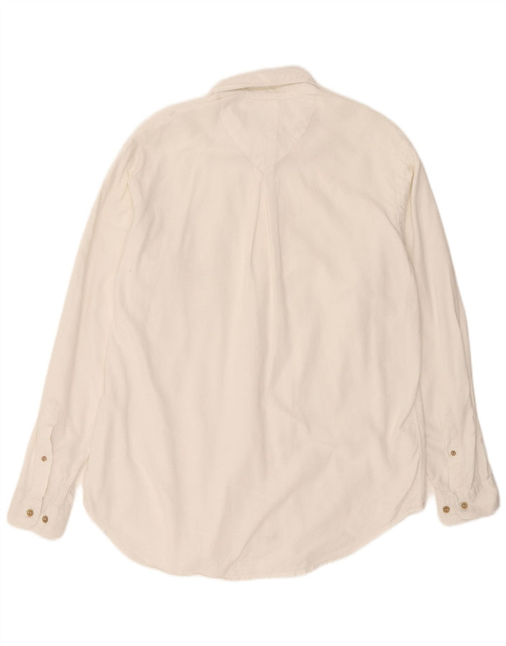 Camicia da uomo Marlboro Classics Large in cotone bianco