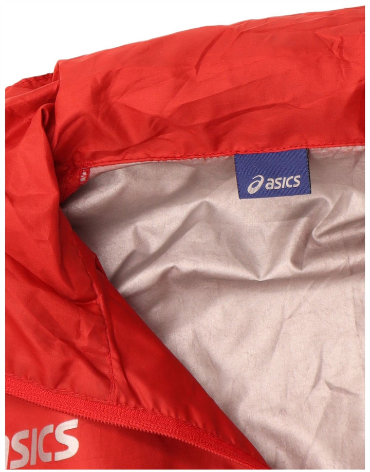 Giacca antipioggia ASICS da uomo UK 36 Small rossa in poliestere