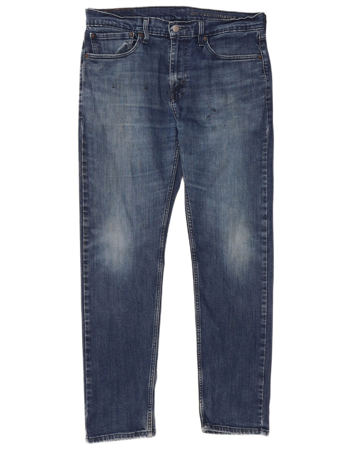 LEVI'S Jeans da uomo 502 affusolati W34 L32 in cotone blu