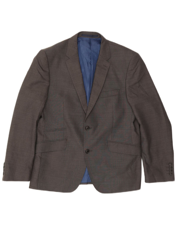 Giacca blazer a 2 bottoni da uomo Marks & Spencer UK 40 lana grigio medio