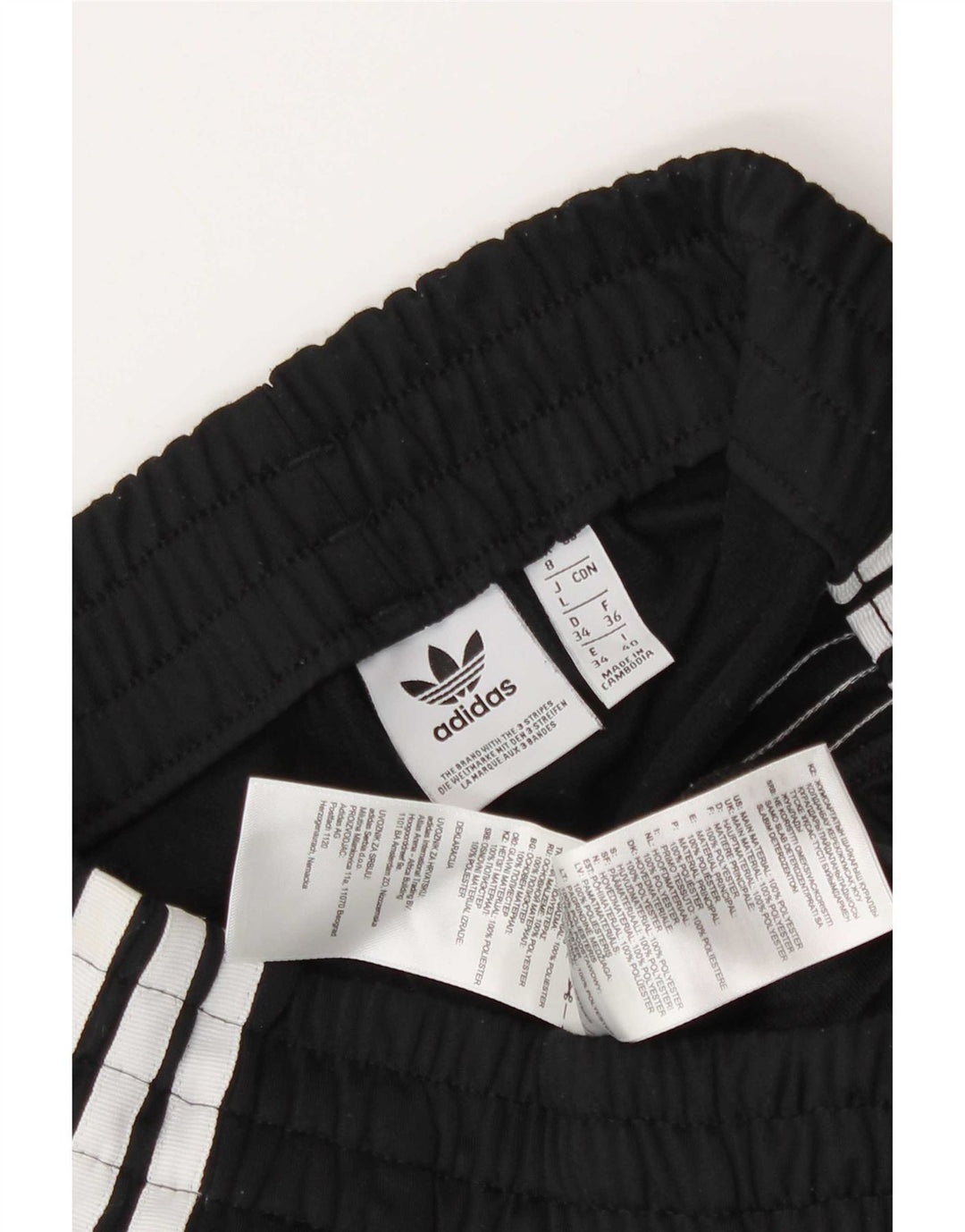 Pantaloncini sportivi da donna Adidas UK 8 Small poliestere nero