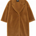 Soprabito oversize con orsetto da donna Zara UK 14 Poliestere marrone medio