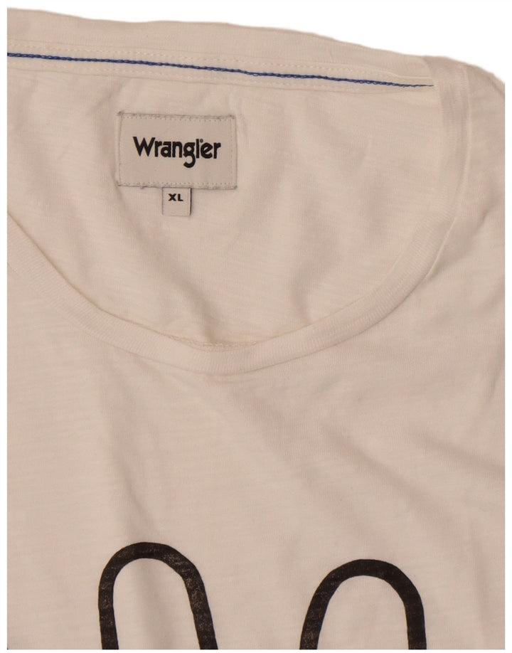 T-shirt grafica da uomo WRANGLER Top XL bianca