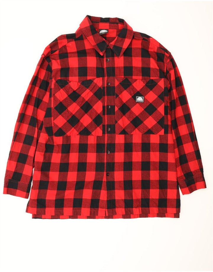 Camicia da uomo in flanella SOUTHPOLE 2XL cotone a quadretti rossi