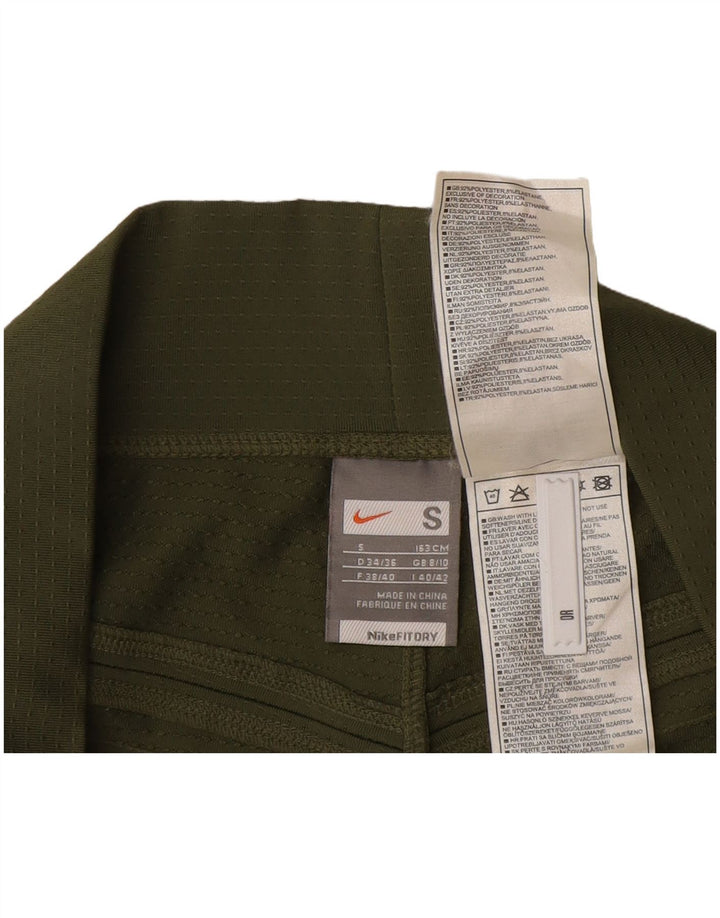 Pantaloncini sportivi Nike Bermuda da donna UK 8/10 Small Verde Poliestere