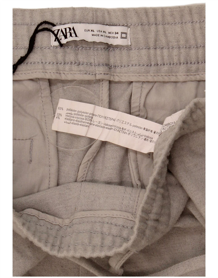 Pantaloni da tuta da uomo ZARA XL Poliestere grigio