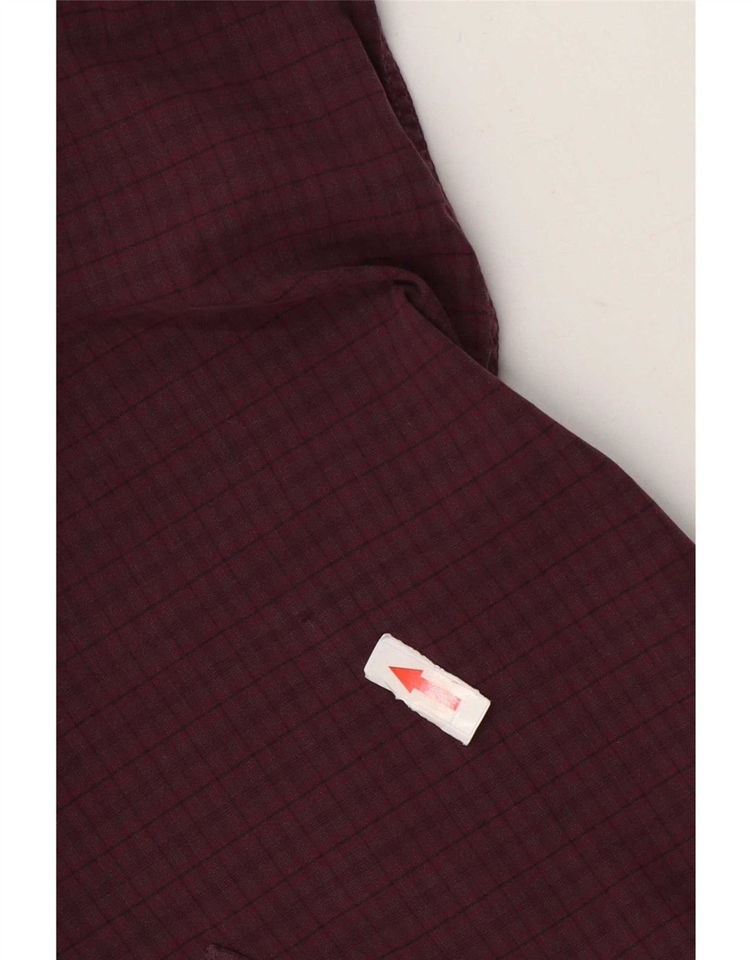 Camicia da uomo Calvin Klein in cotone a quadretti bordeaux medio