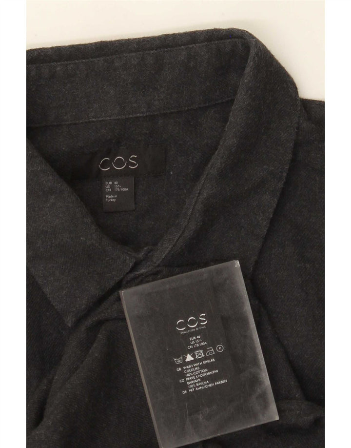 Camicia Cos da uomo EU 40 cotone grigio medio