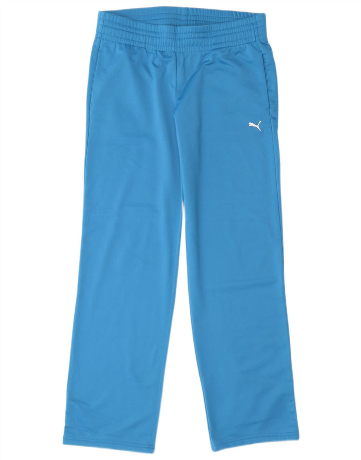 Pantaloni della tuta da donna Puma UK 12 Poliestere blu medio