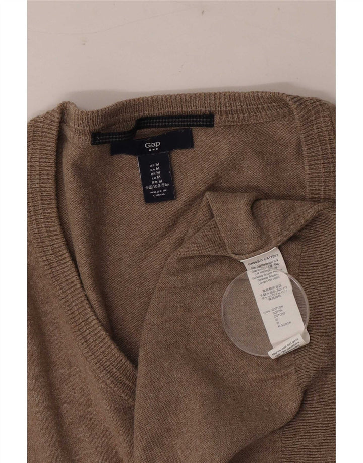 Maglione da uomo con scollo a V Gap in cotone beige medio