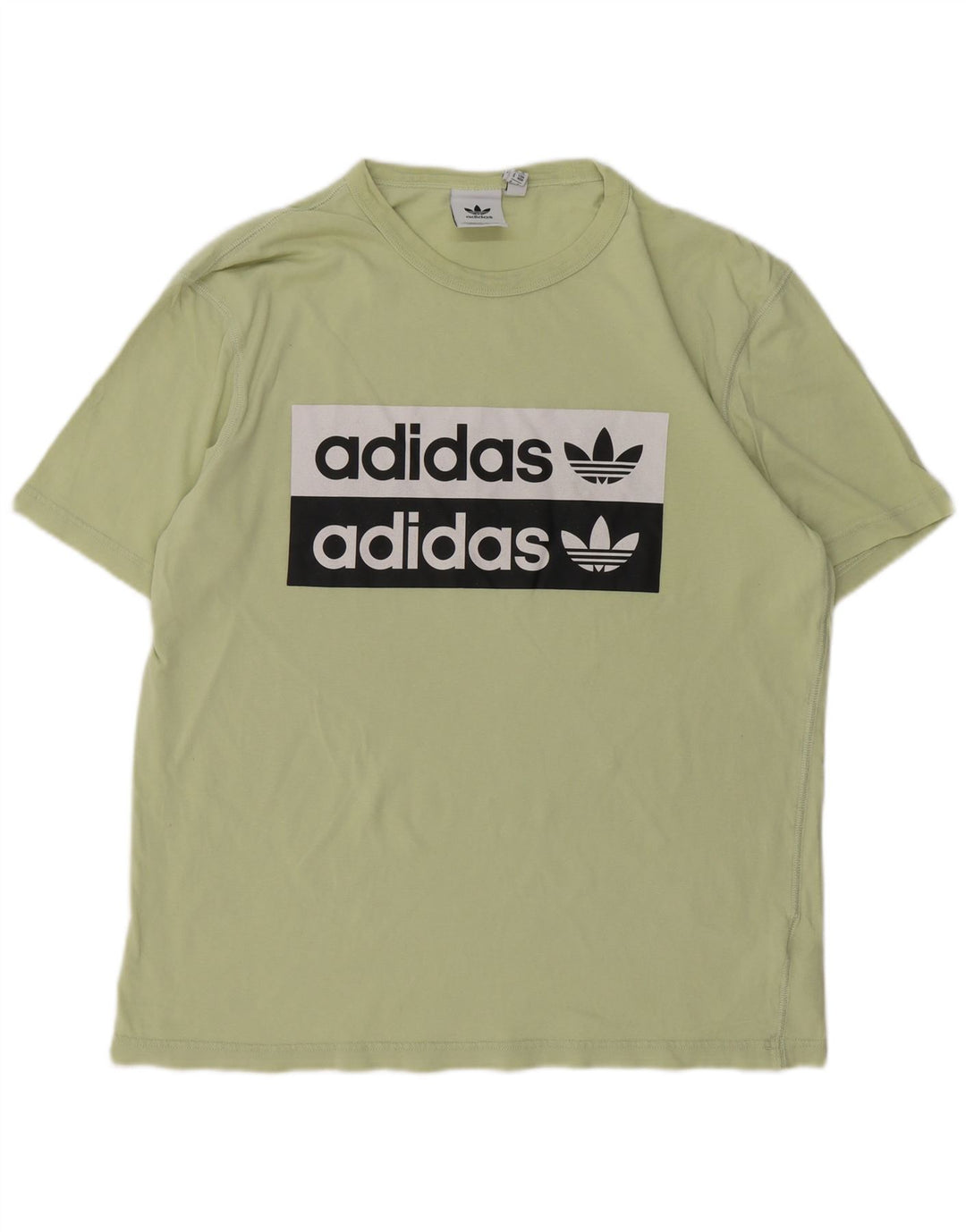 T-shirt grafica da uomo Adidas Top in cotone verde medio