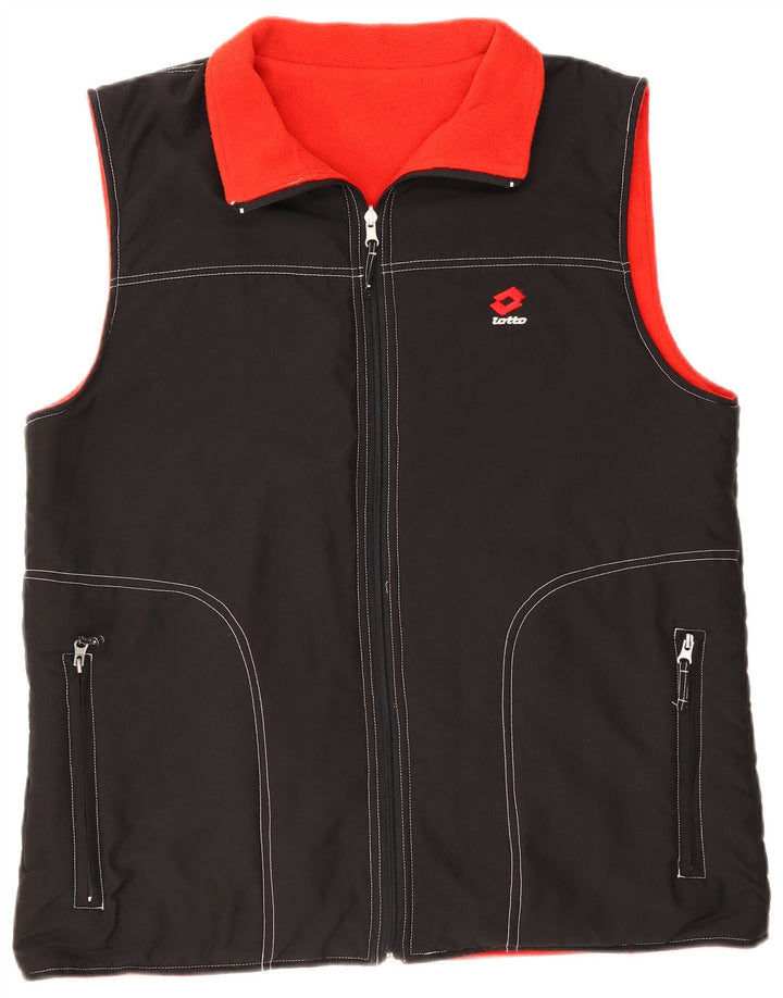 Gilet reversibile da uomo Lotto UK 40 Large Nero Colourblock