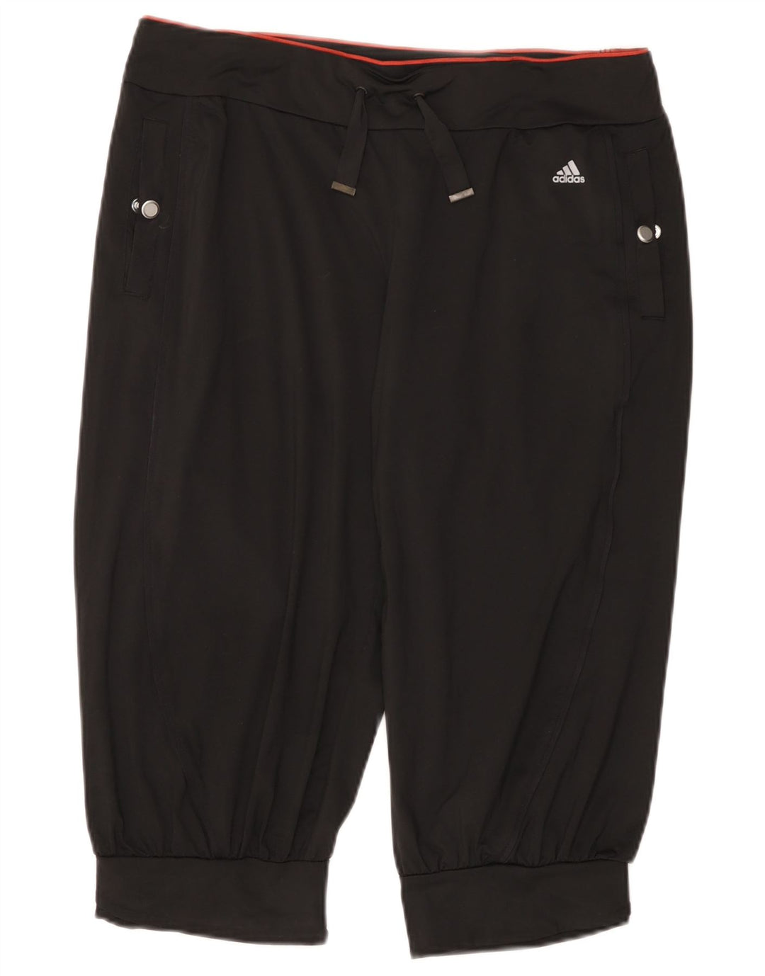 Pantaloni da tuta da donna ADIDAS Capri Joggers UK 14 Large Nero Poliestere