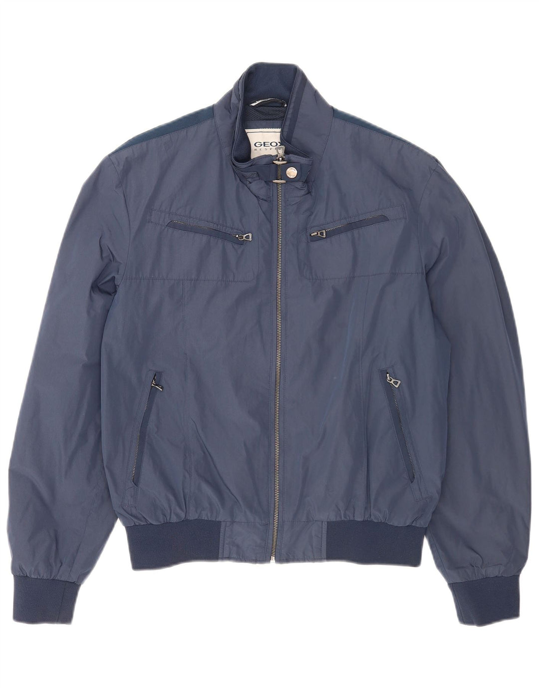 Giubbotto bomber Geox da uomo Respira UK 40 Large blu navy in poliestere