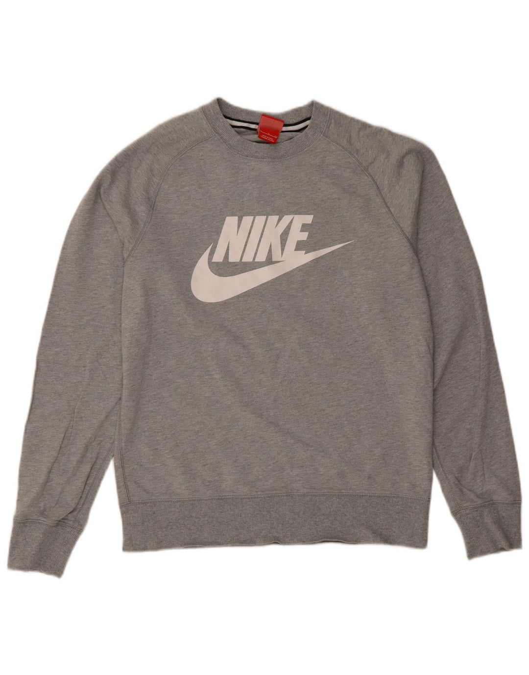 Felpa grafica Nike da uomo, maglione piccolo grigio screziato