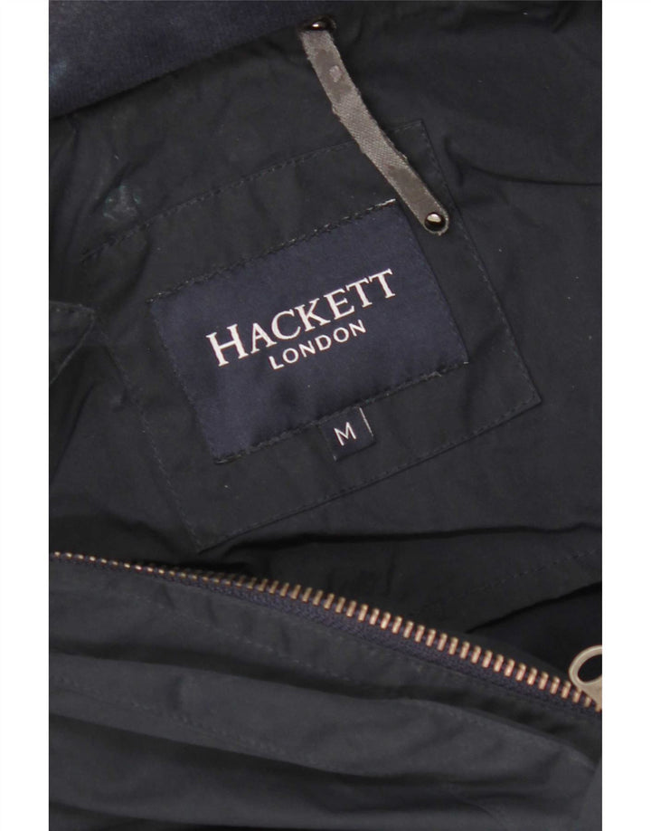 Cappotto doppiopetto da uomo Hackett UK 38 nylon blu navy medio