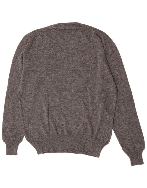 Maglione maglione girocollo da uomo Rodrigo IT 52 Large grigio lana vergine