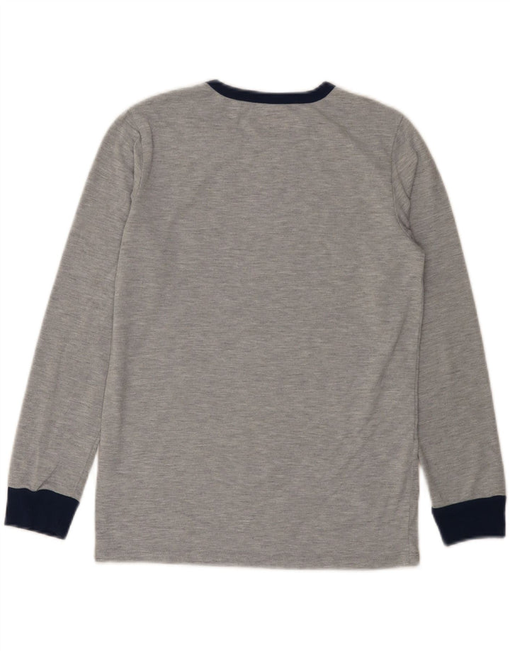 Maglietta grafica da ragazzo Eddie Bauer a maniche lunghe 10-11 anni grigio medio chiazzato