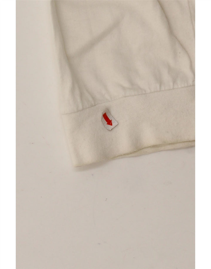TIMBERLAND Mens Graphic Top Long Sleeve XL White Cotton