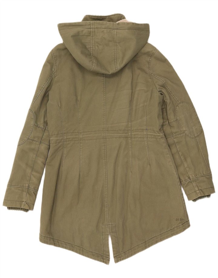 Giacca parka con cappuccio da donna Fat Face UK 14 cotone kaki medio
