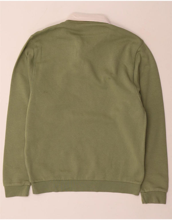 Felpa da uomo Nike Polo Neck Jumper piccola in cotone verde