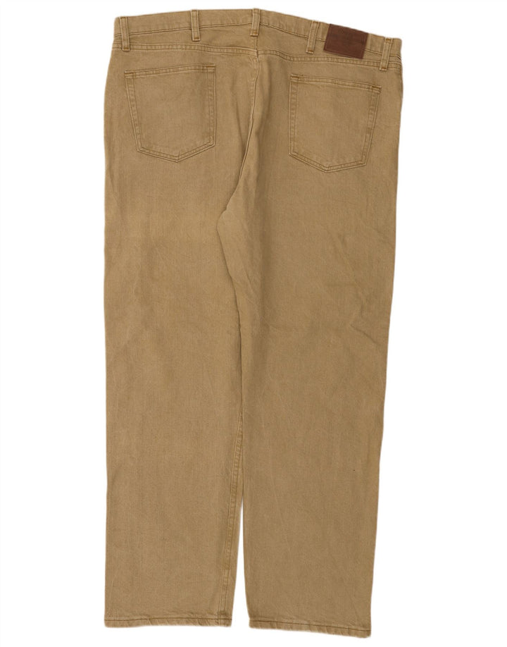 Jeans dritti da uomo Wrangler vestibilità regolare W42 L30 cotone beige
