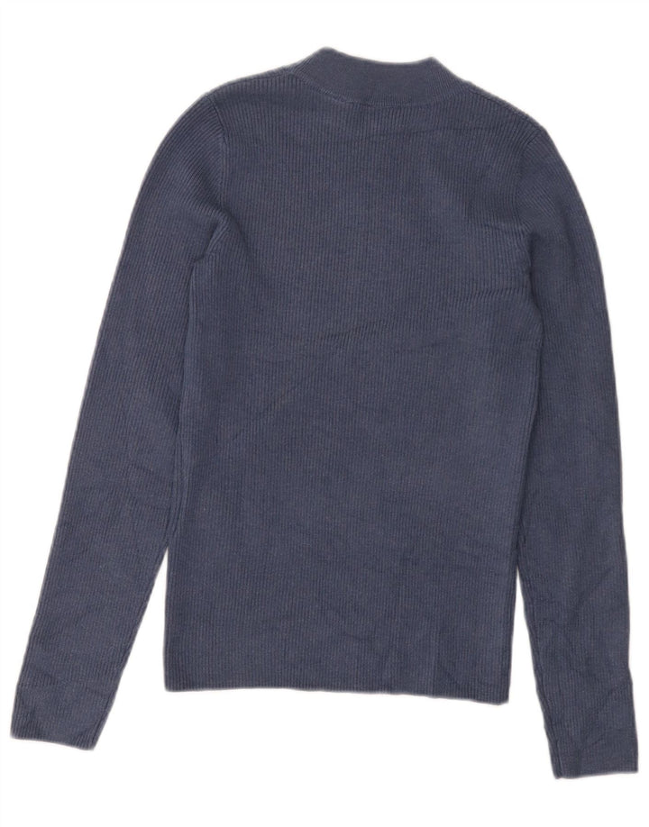 Maglione maglione girocollo da donna LEVI'S UK 8 piccolo acrilico blu navy