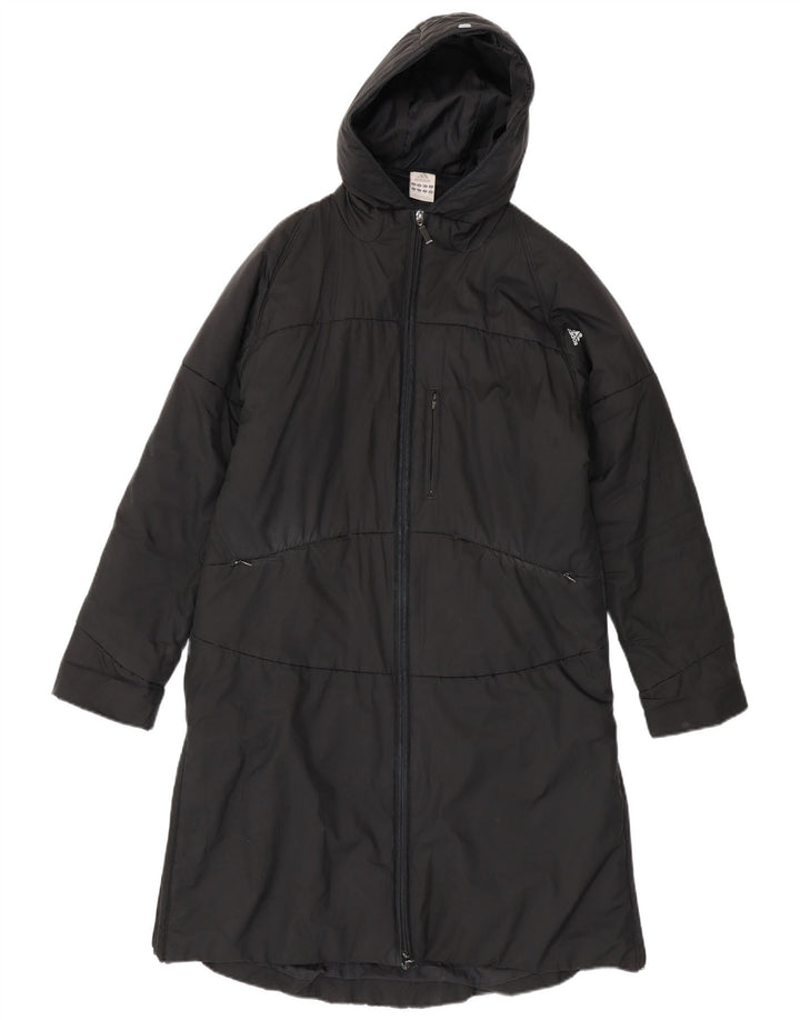 Cappotto imbottito con cappuccio da donna Adidas UK 14 medio poliestere nero
